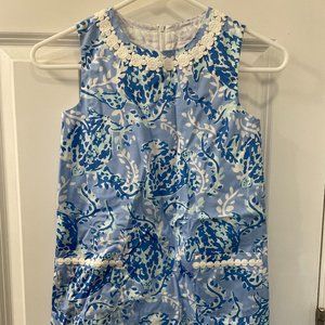 Girls Lily Pulitzer Little Lily Classic Shift Dress - Turtle Print